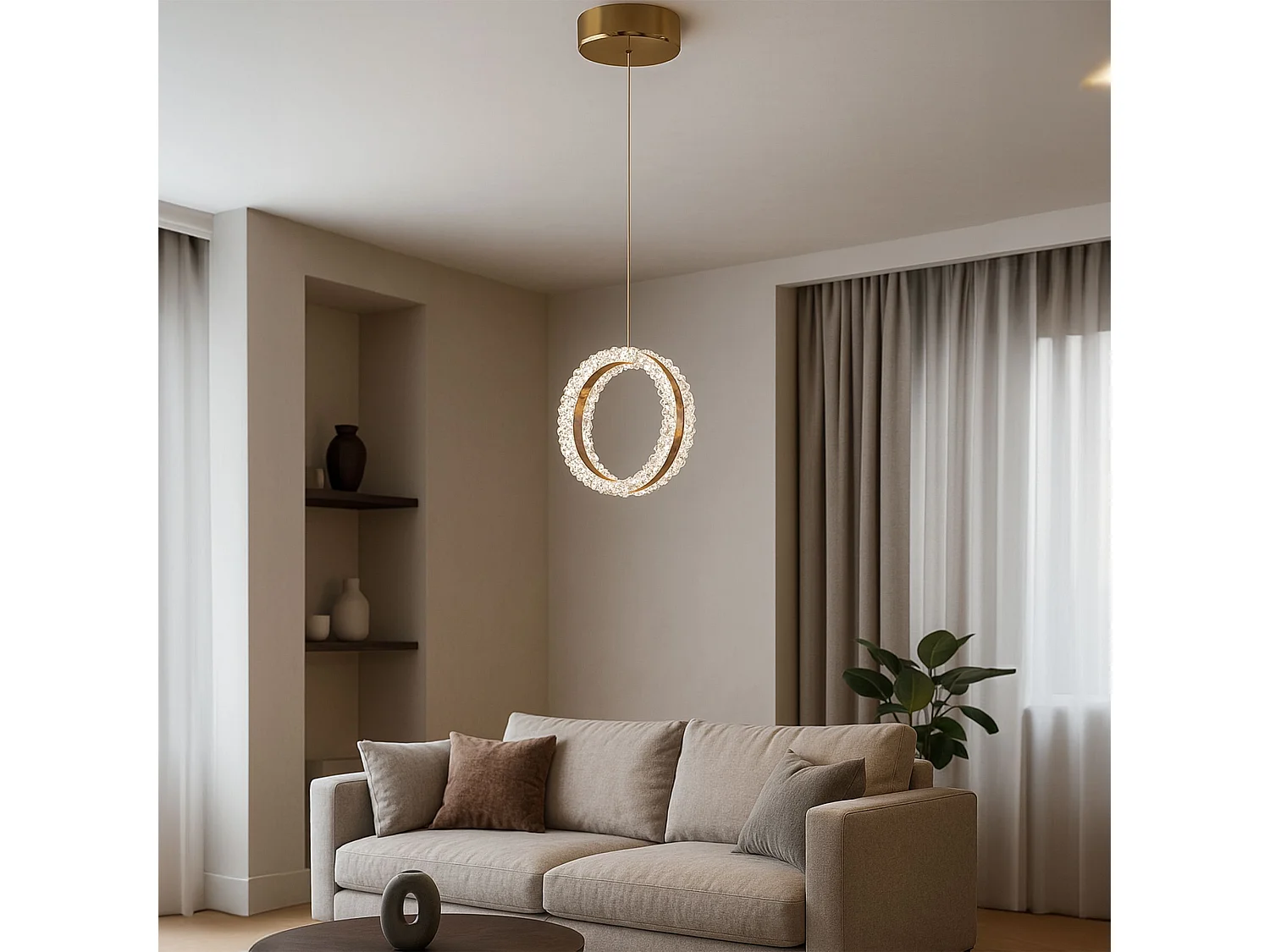 Lampe Suspendue Toolight LHJ098-CP Gold