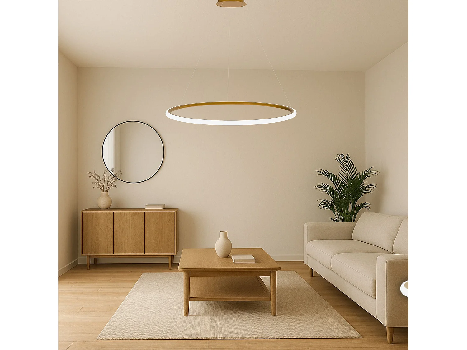 Toolight LHJ006-CP hængelampe guld, børstet guld 100X100X100CM