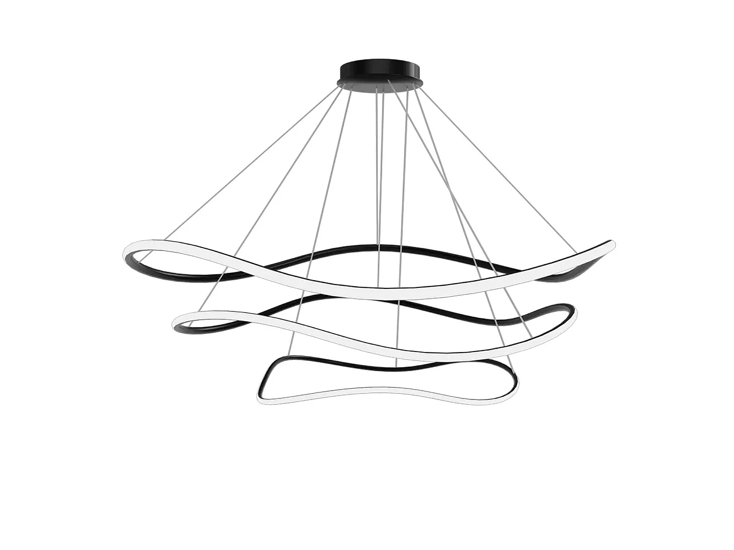 Toolight LHJ016-CP3 BLACK hængelampe sort 60X60X30CM
