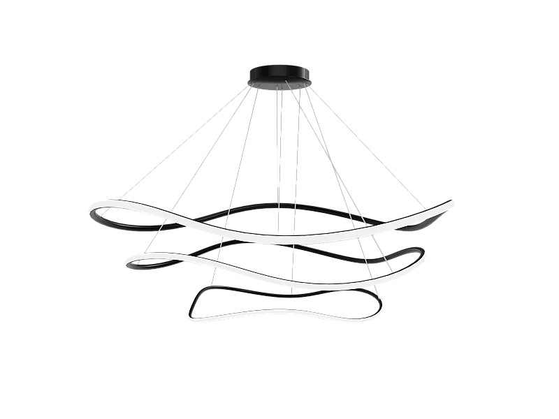 Candeeiro Suspenso Toolight LHJ016-CP3 BLACK Black