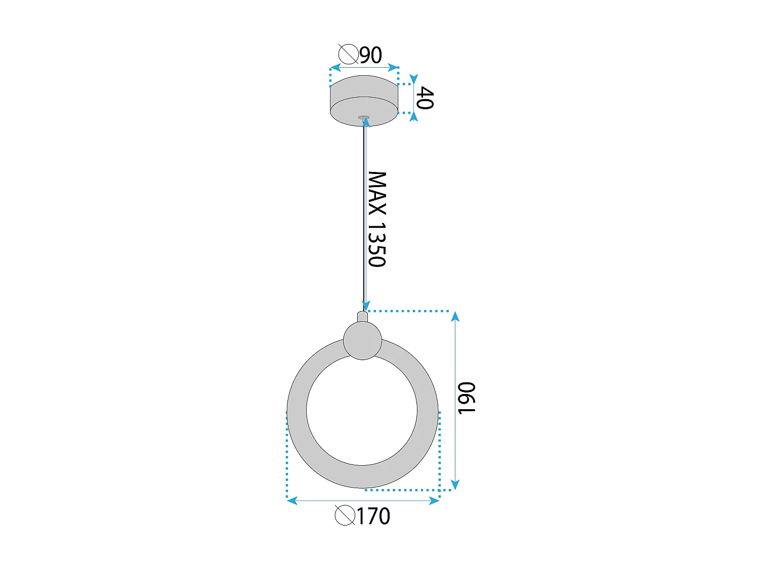 Lampe Suspendue Toolight LHJ101-1CP Gold