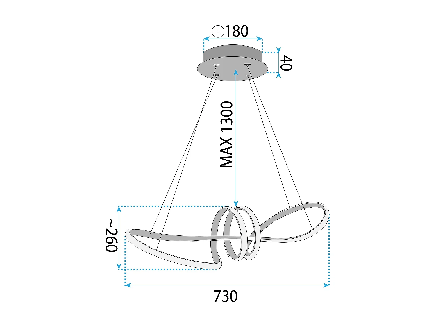 Hanglamp Toolight LHJ036-CP Gold