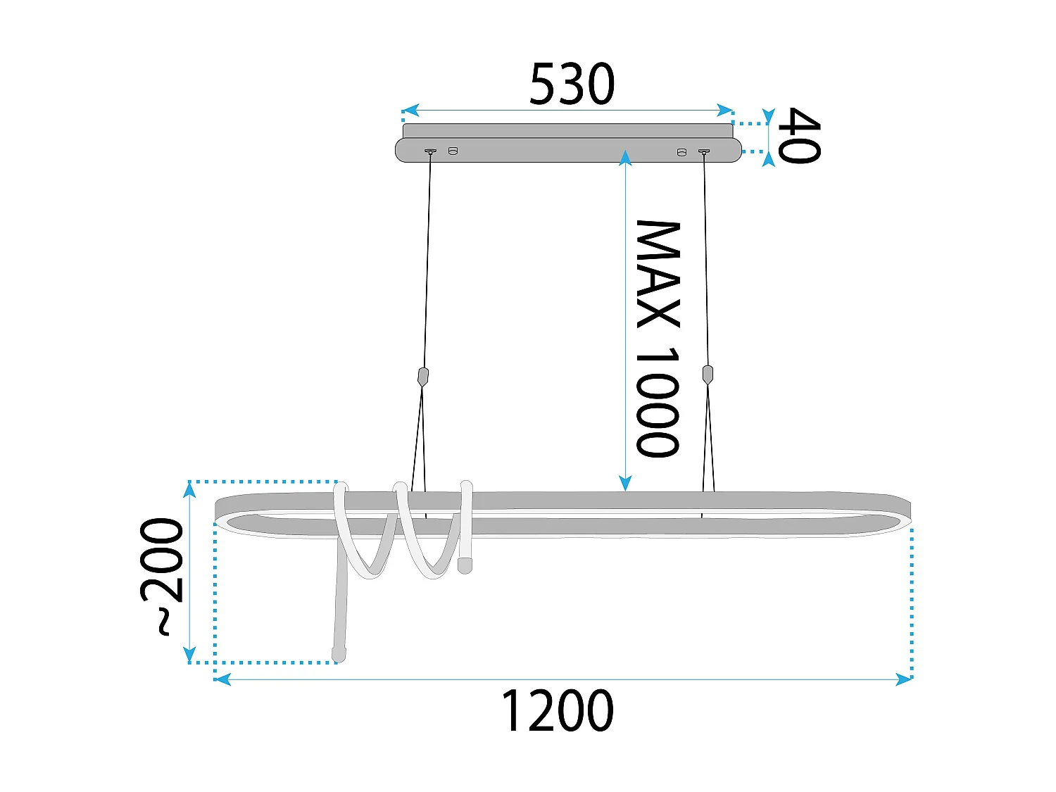 Hanglamp Toolight LHJ040-CP Black