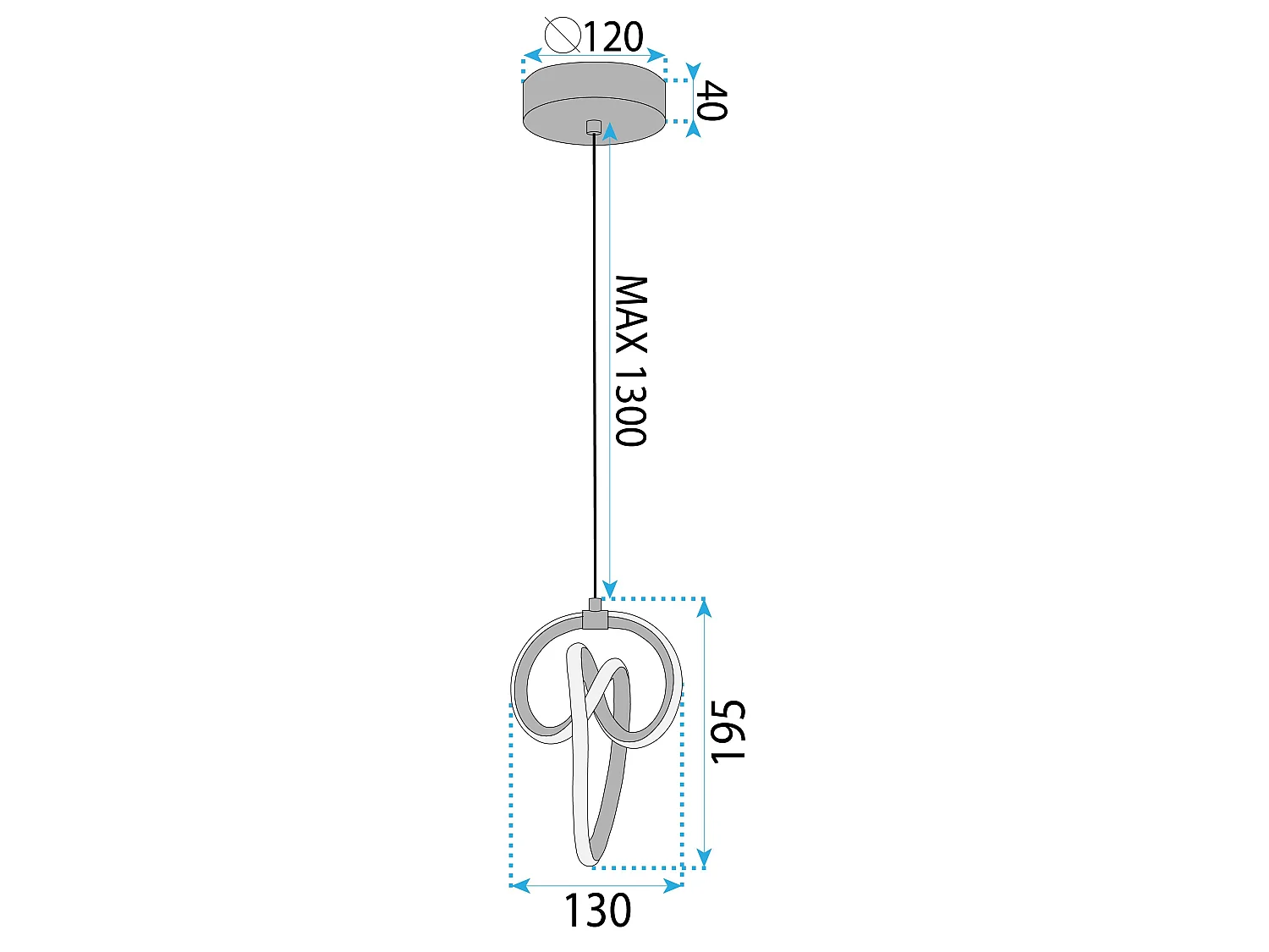 Hängande Taklampa Toolight Lhj092-1Cp Led Gold