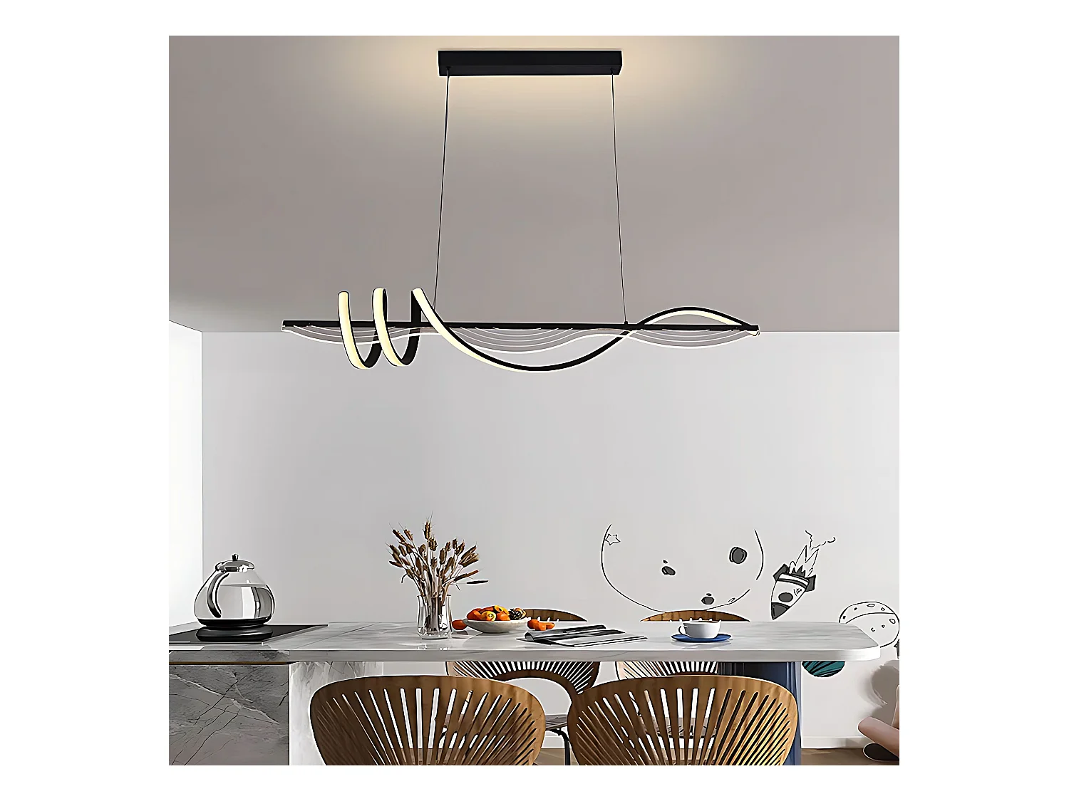 Lampe Suspendue Toolight LHJ041-CP Black