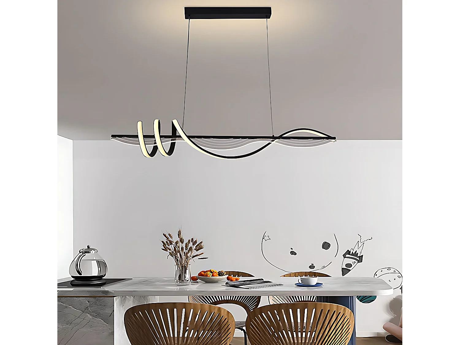 Lampe Suspendue Toolight LHJ041-CP Black