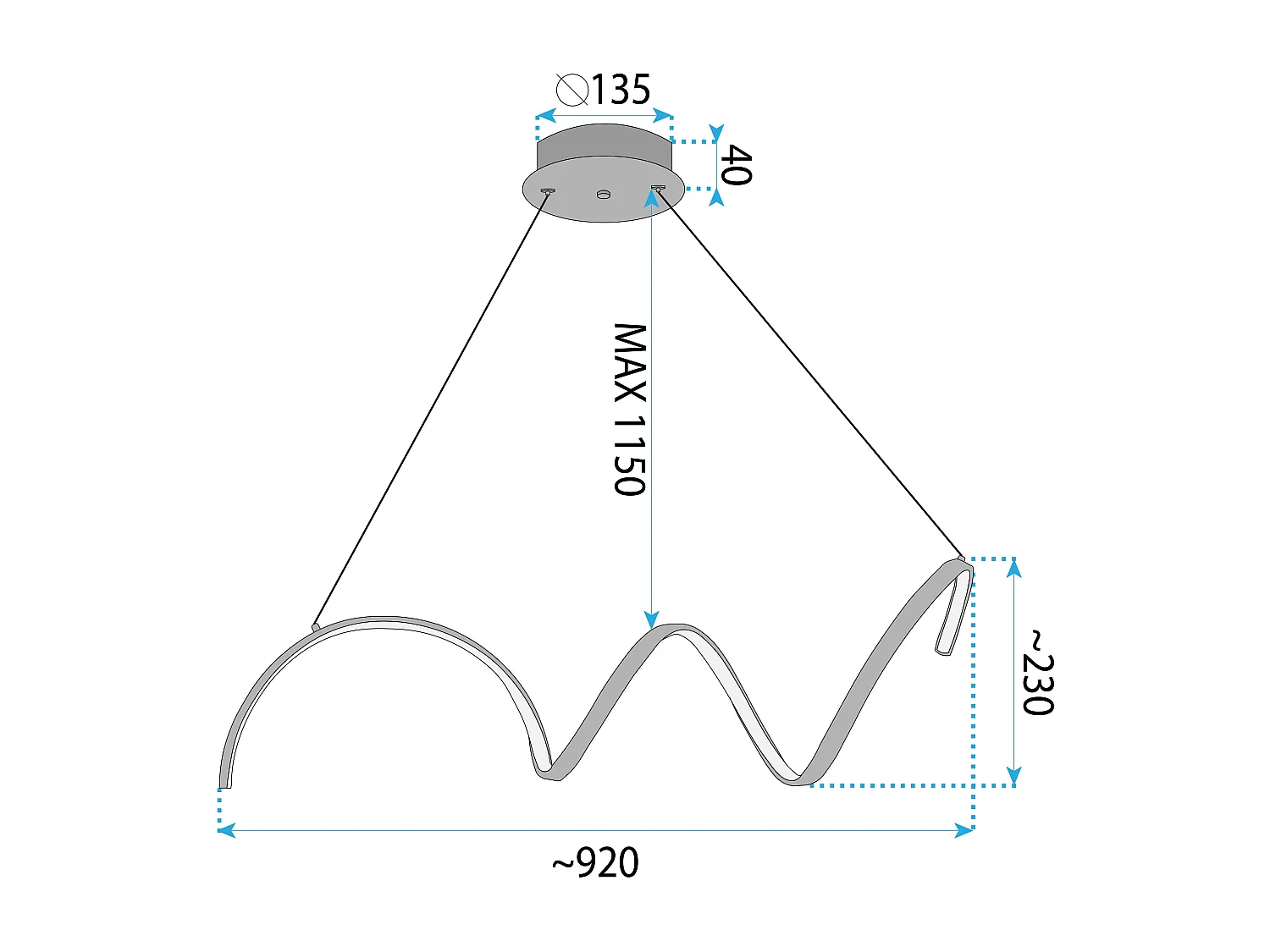Lampe Suspendue Toolight LHJ025-CP Chrome