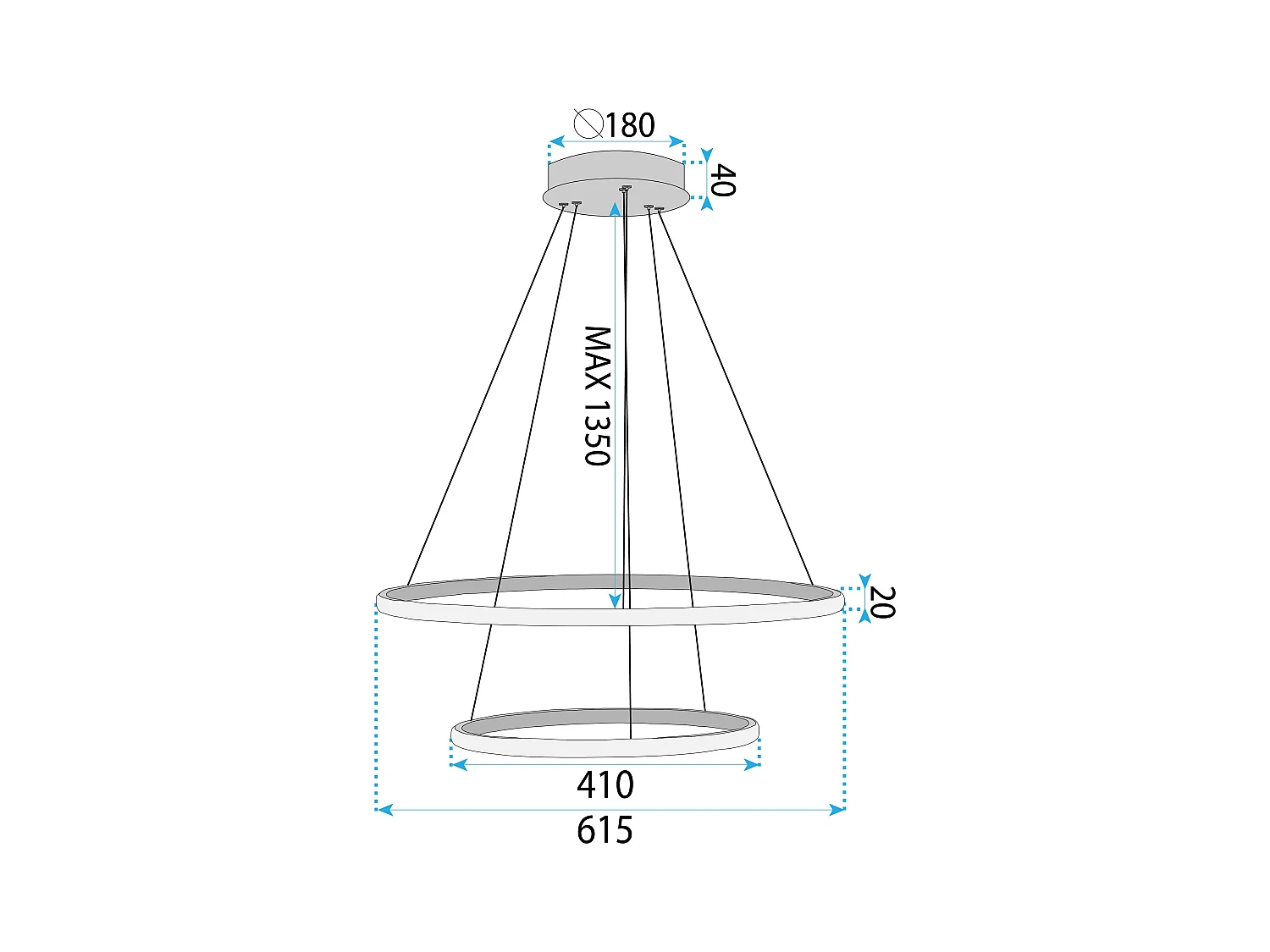 Lampe Suspendue Toolight LHJ008-CP2 Gold