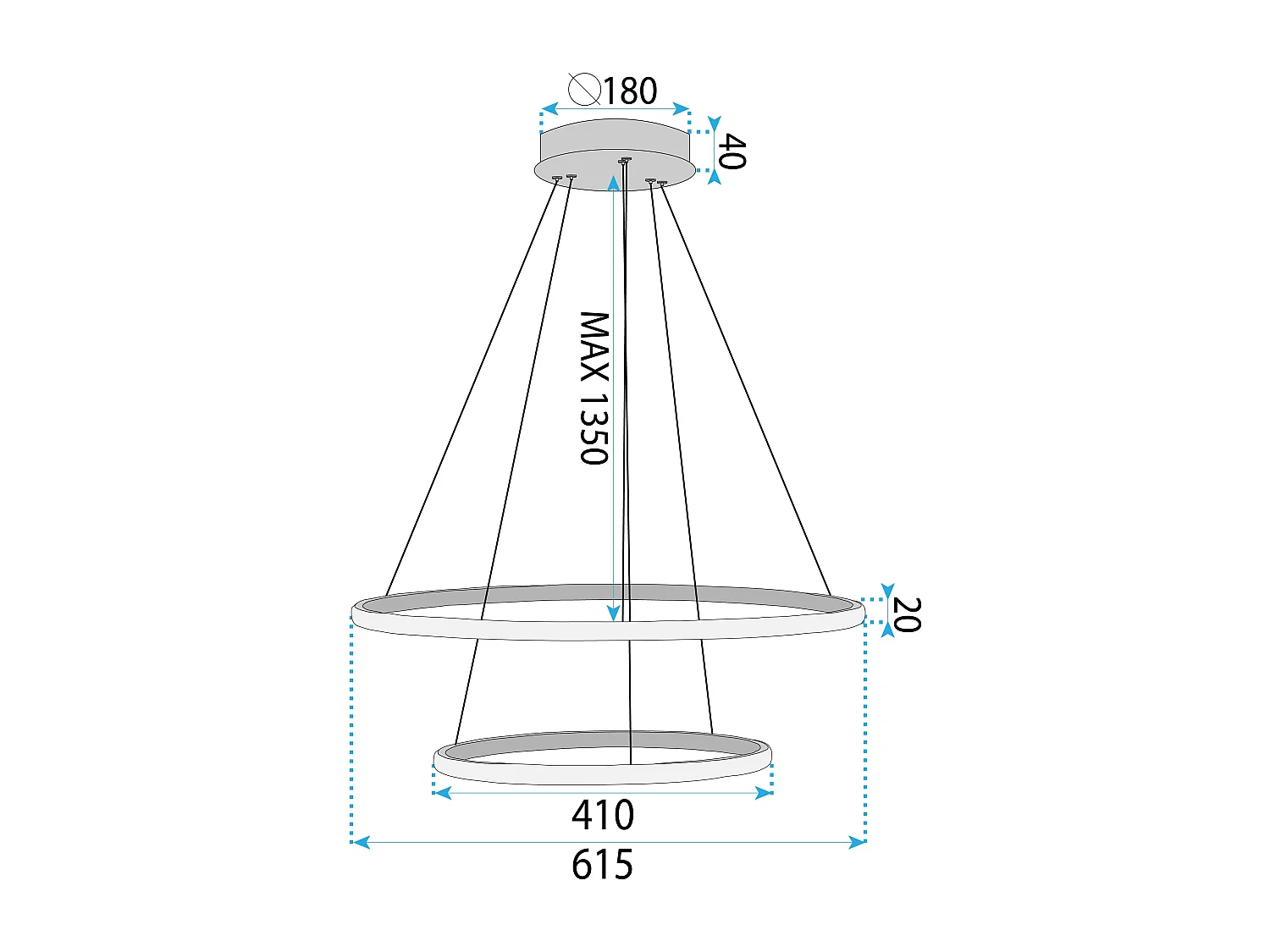 Lampe Suspendue Toolight LHJ008-CP2 Gold