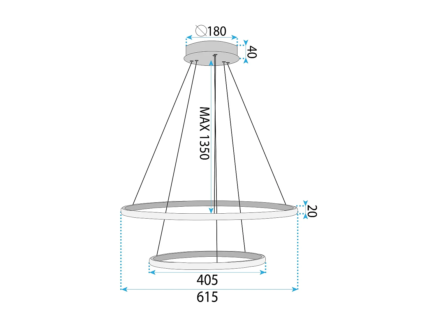Lampe Suspendue Toolight LHJ007-CP2 Gold