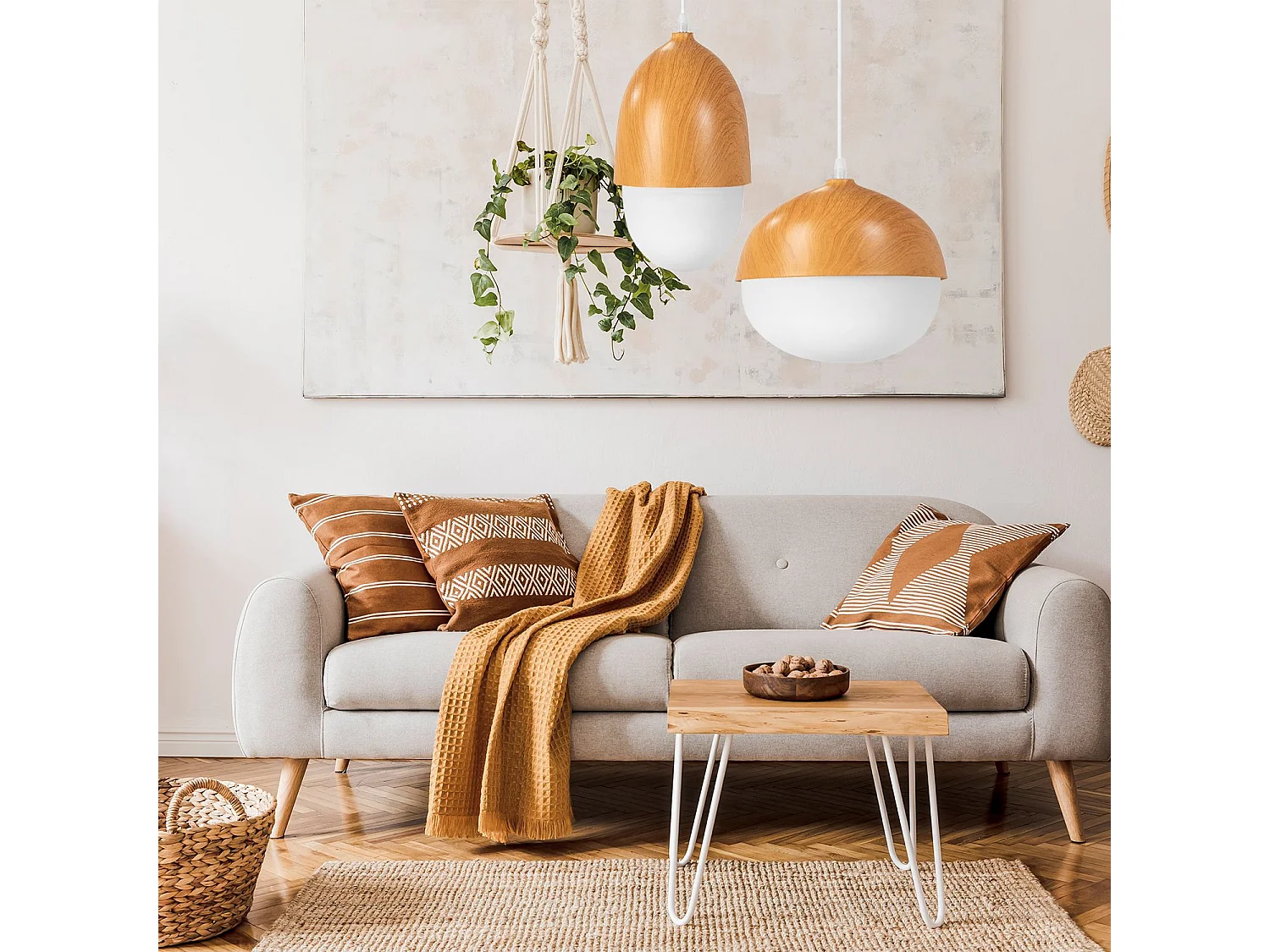 Lampe Suspendue Toolight APP951-1CP GROUND Brown