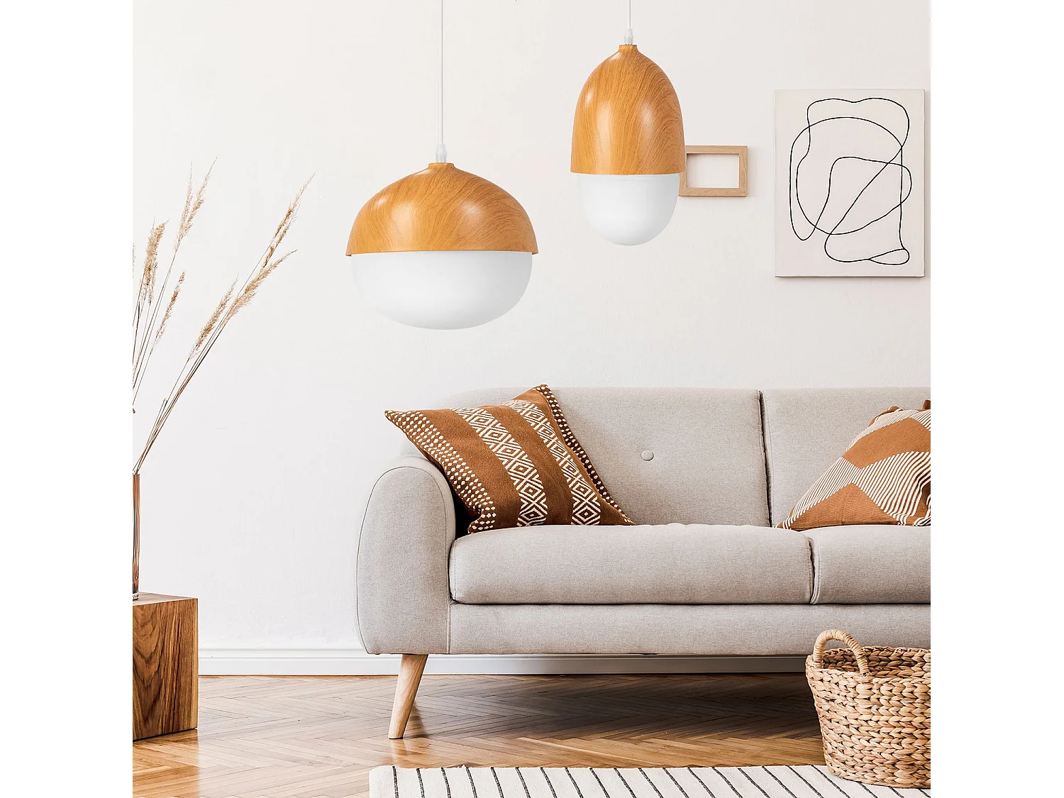 Lampe Suspendue Toolight APP951-1CP GROUND Brown