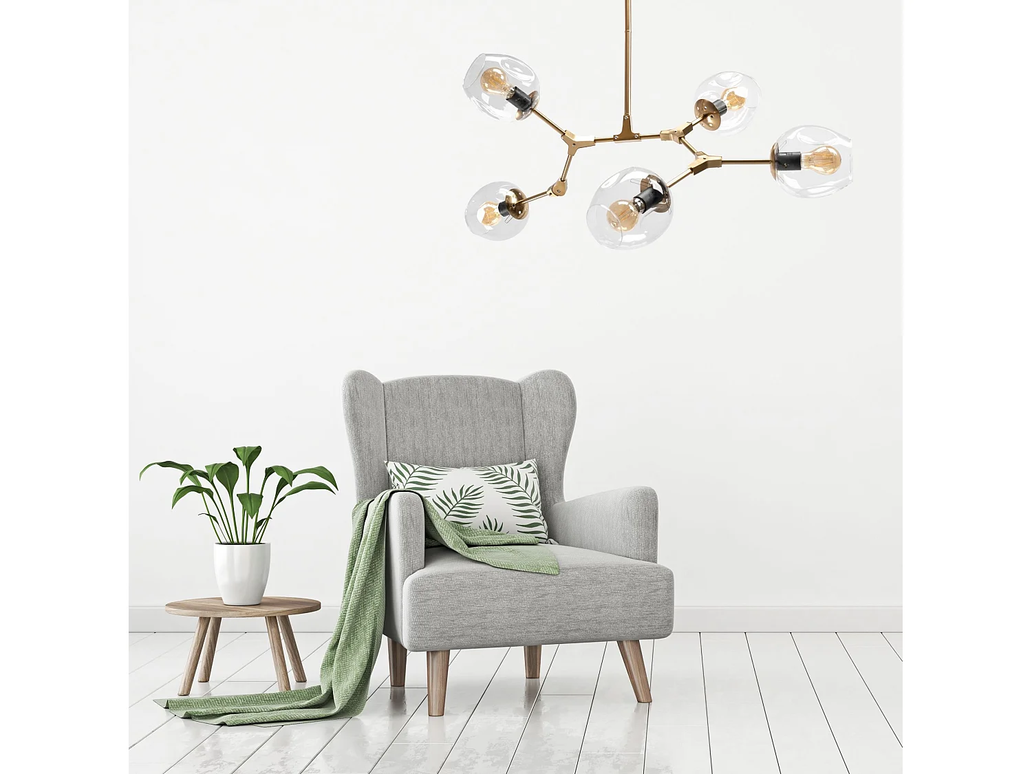 Lampe Suspendue Toolight APP506-5C Gold