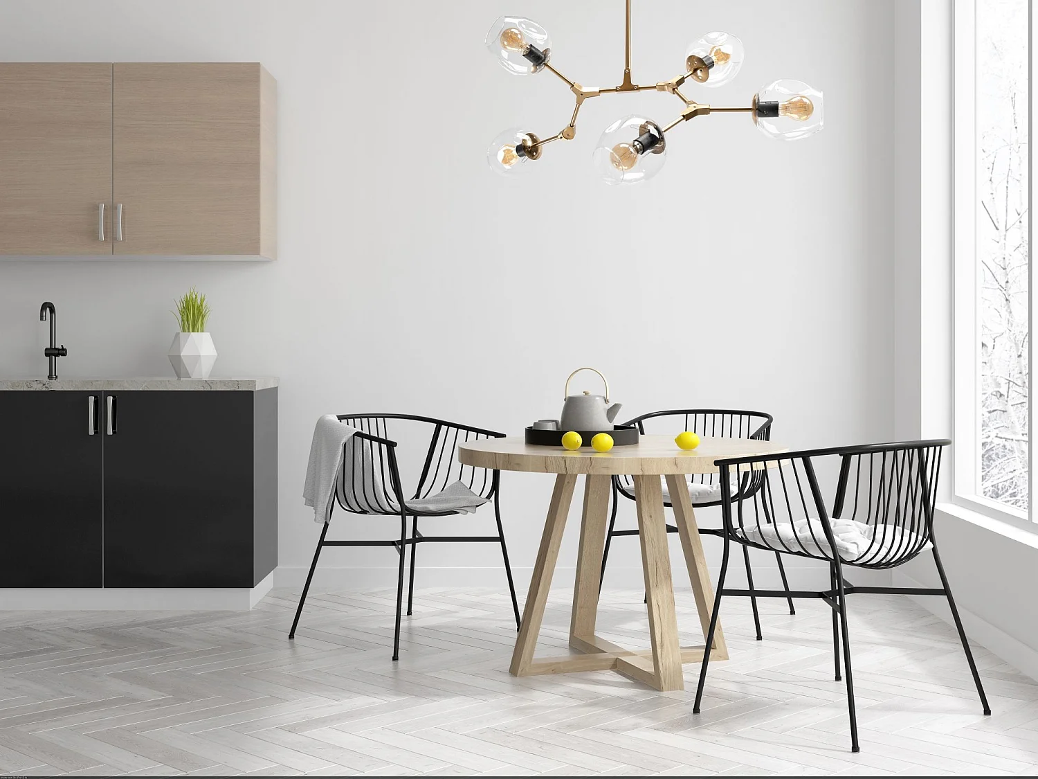 Lampe Suspendue Toolight APP506-5C Gold