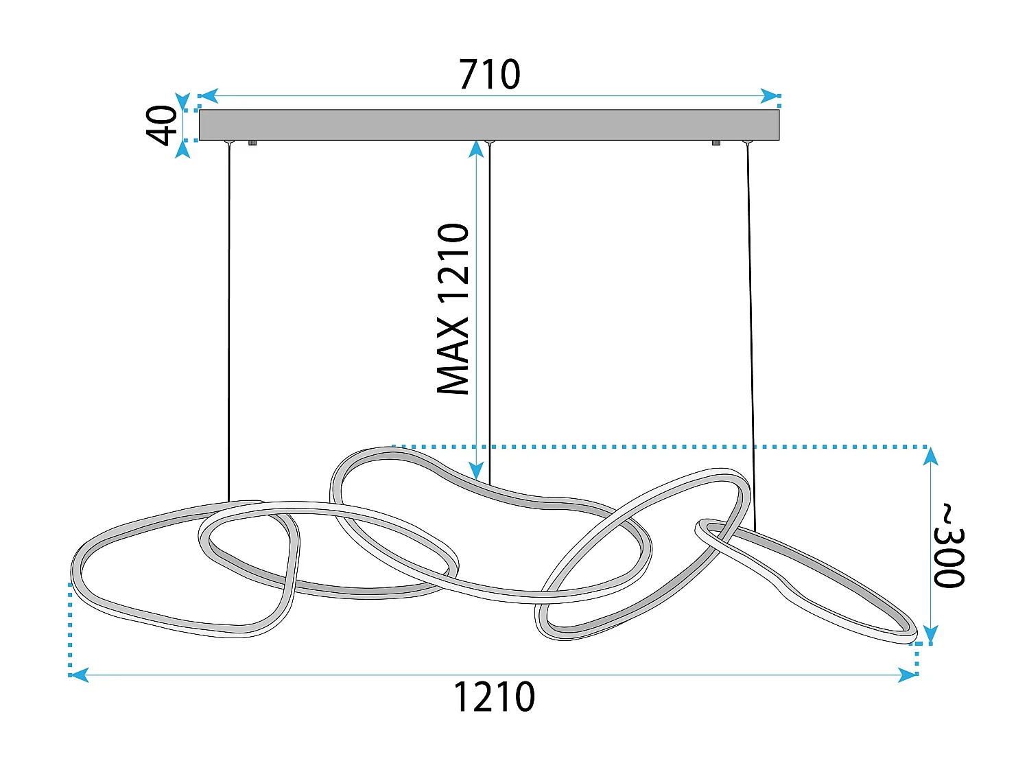 Lampe Suspendue Toolight LHJ050-CP Gold