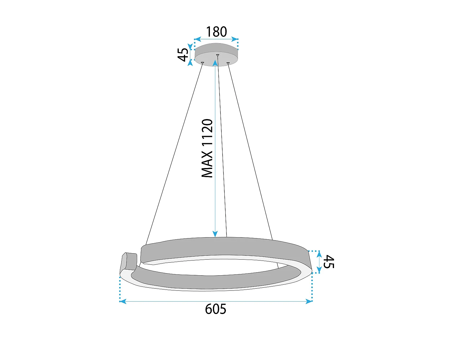 Hanglamp Toolight LHJ053-CP1 C Gold
