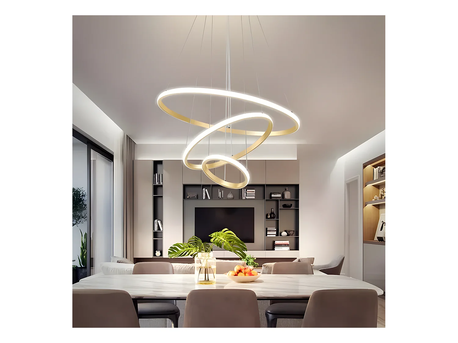 Lampe Suspendue Toolight LHJ010-CP4 BRUSH GOLD Gold