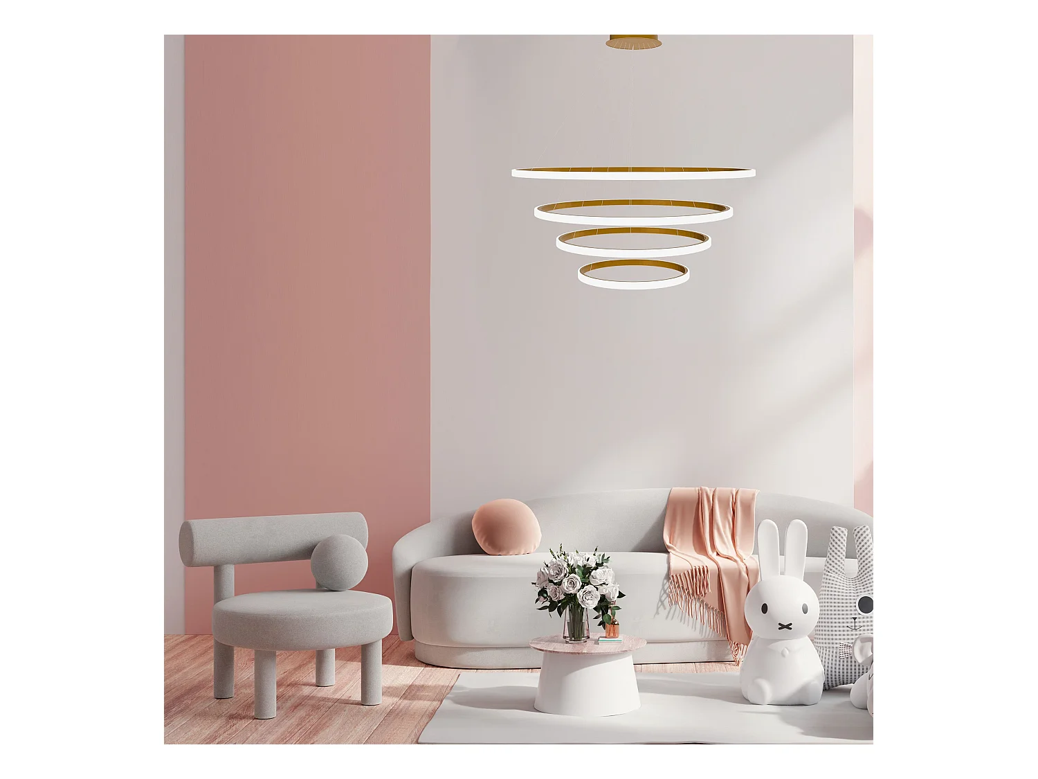 Lampe Suspendue Toolight LHJ010-CP4 BRUSH GOLD Gold