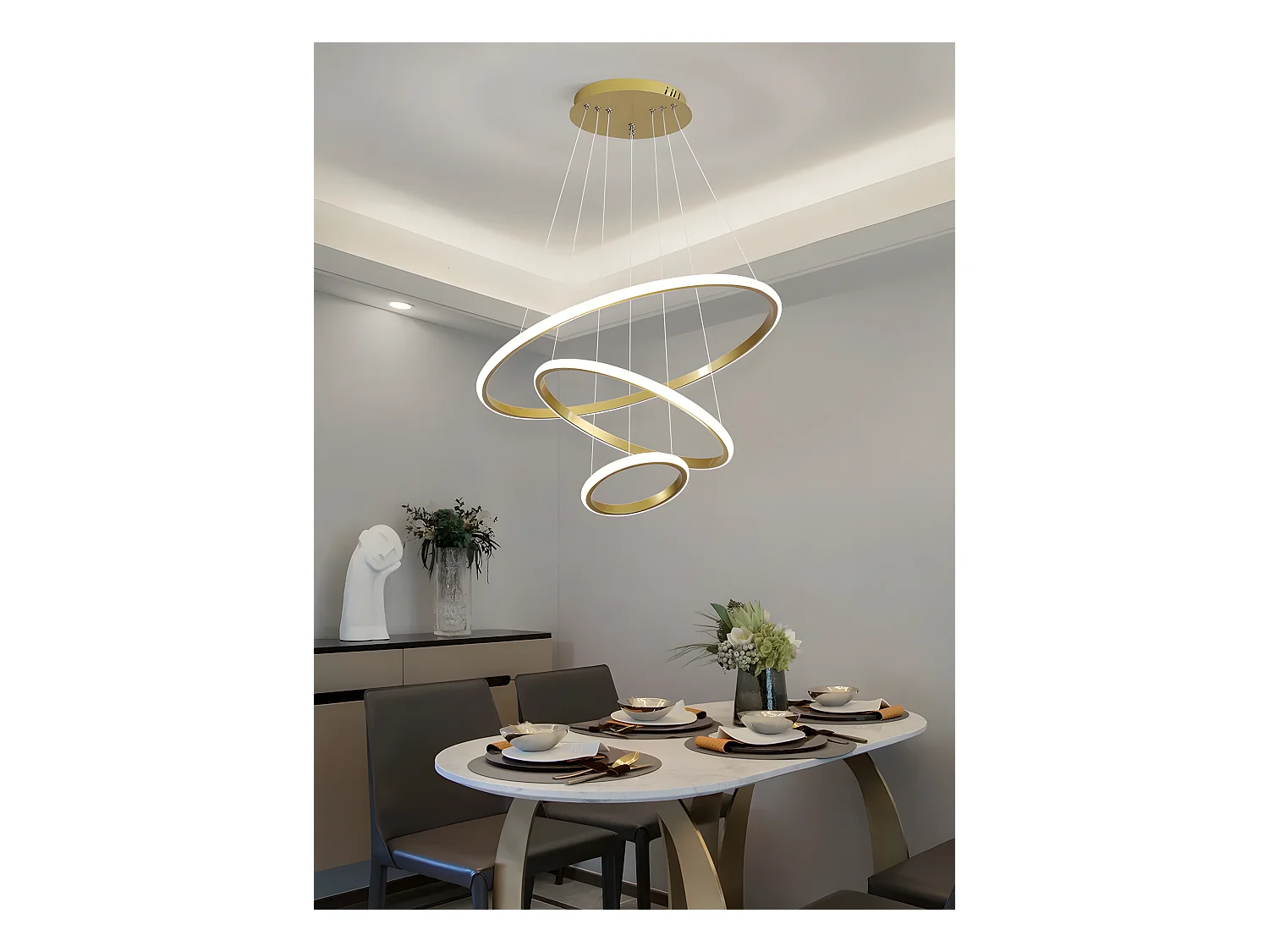 Lampe Suspendue Toolight LHJ010-CP4 BRUSH GOLD Gold