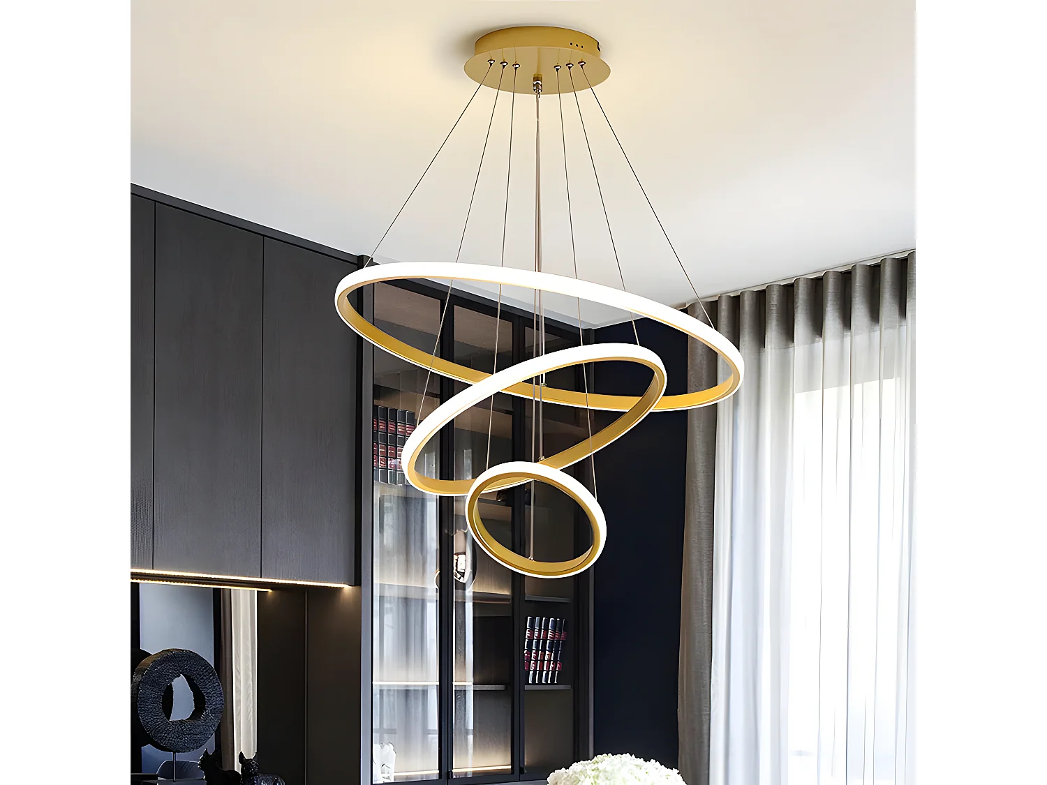 Lampe Suspendue Toolight LHJ010-CP4 BRUSH GOLD Gold