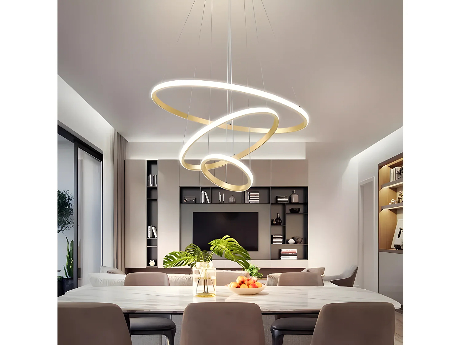 Lampe Suspendue Toolight LHJ010-CP4 BRUSH GOLD Gold