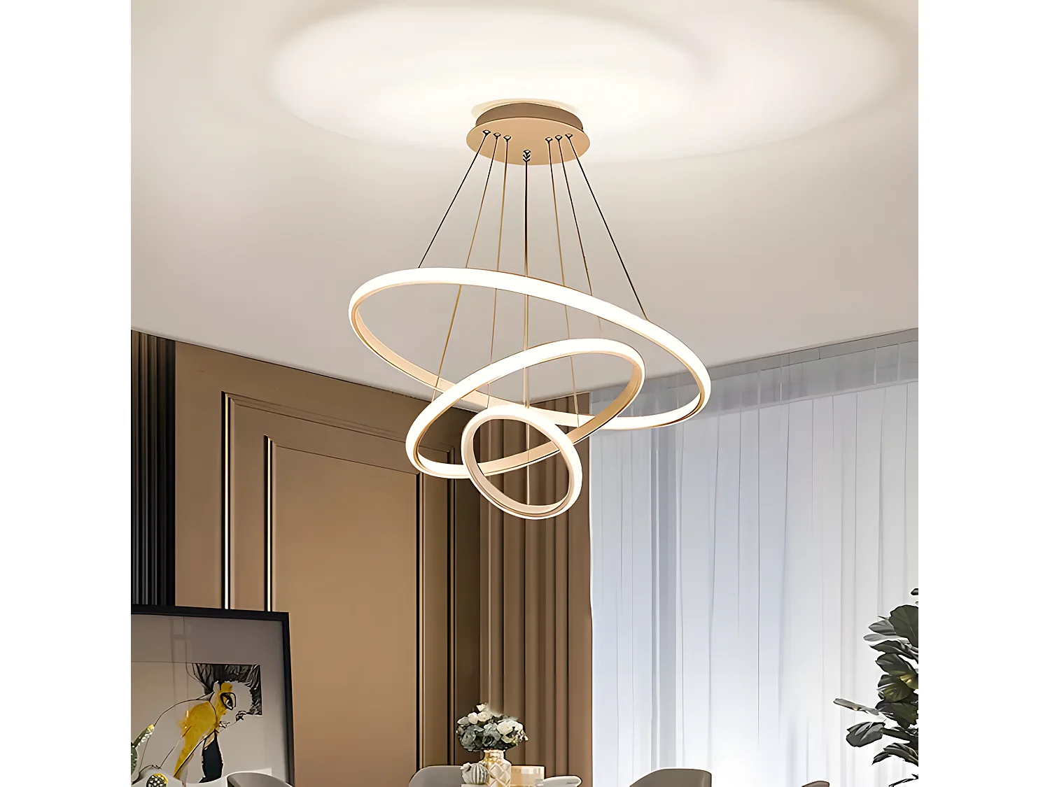 Lampe Suspendue Toolight LHJ010-CP4 BRUSH GOLD Gold