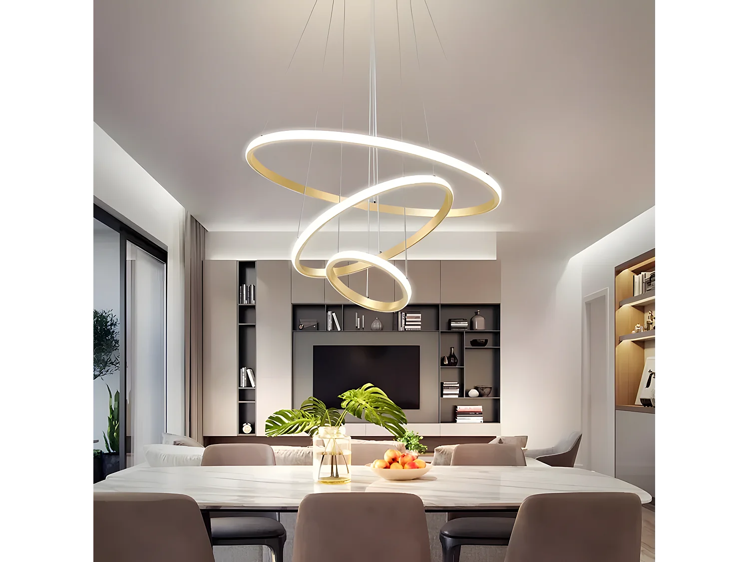 Lampe Suspendue Toolight LHJ010-CP4 BRUSH GOLD Gold