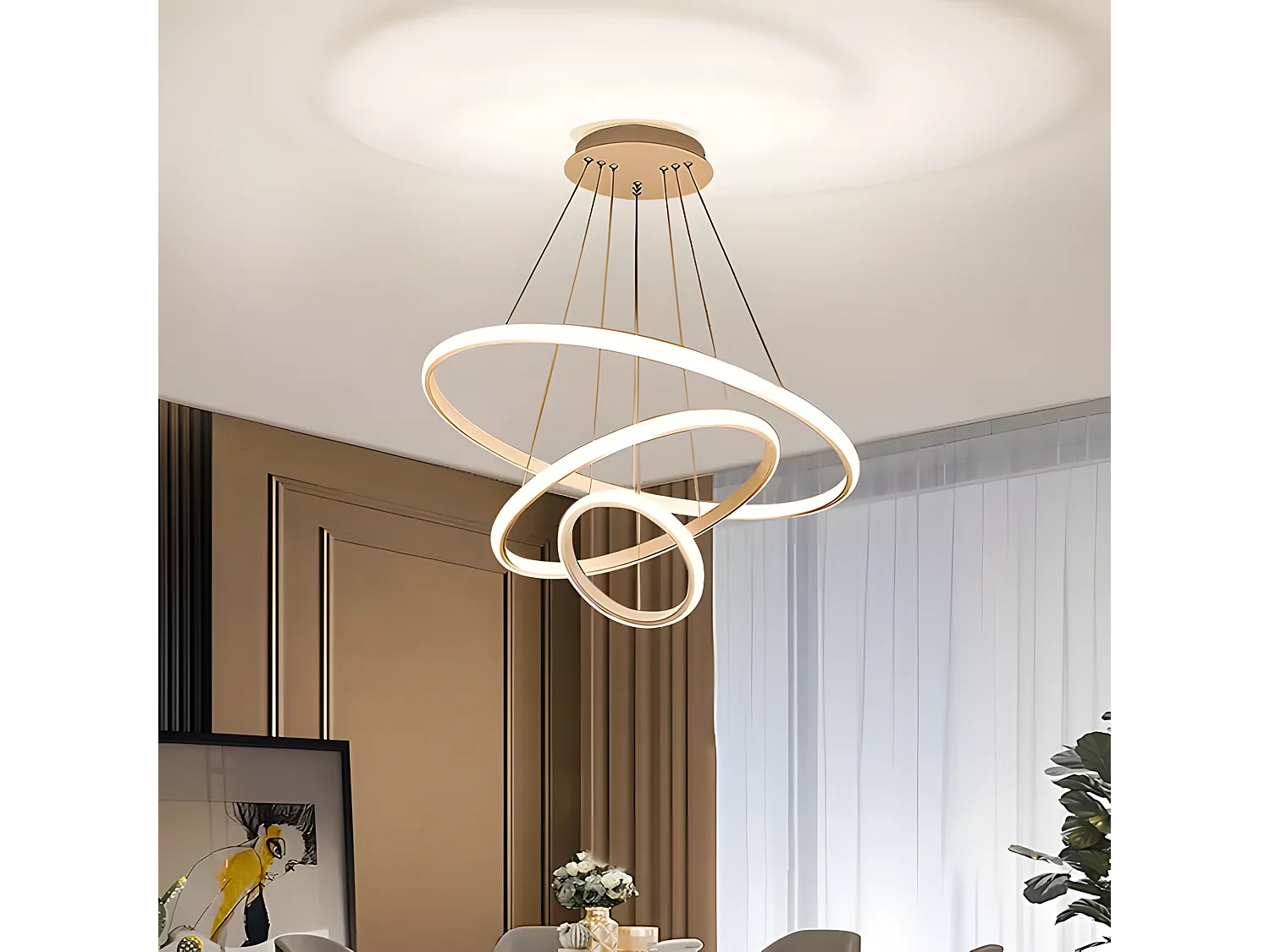 Lampe Suspendue Toolight LHJ010-CP4 BRUSH GOLD Gold