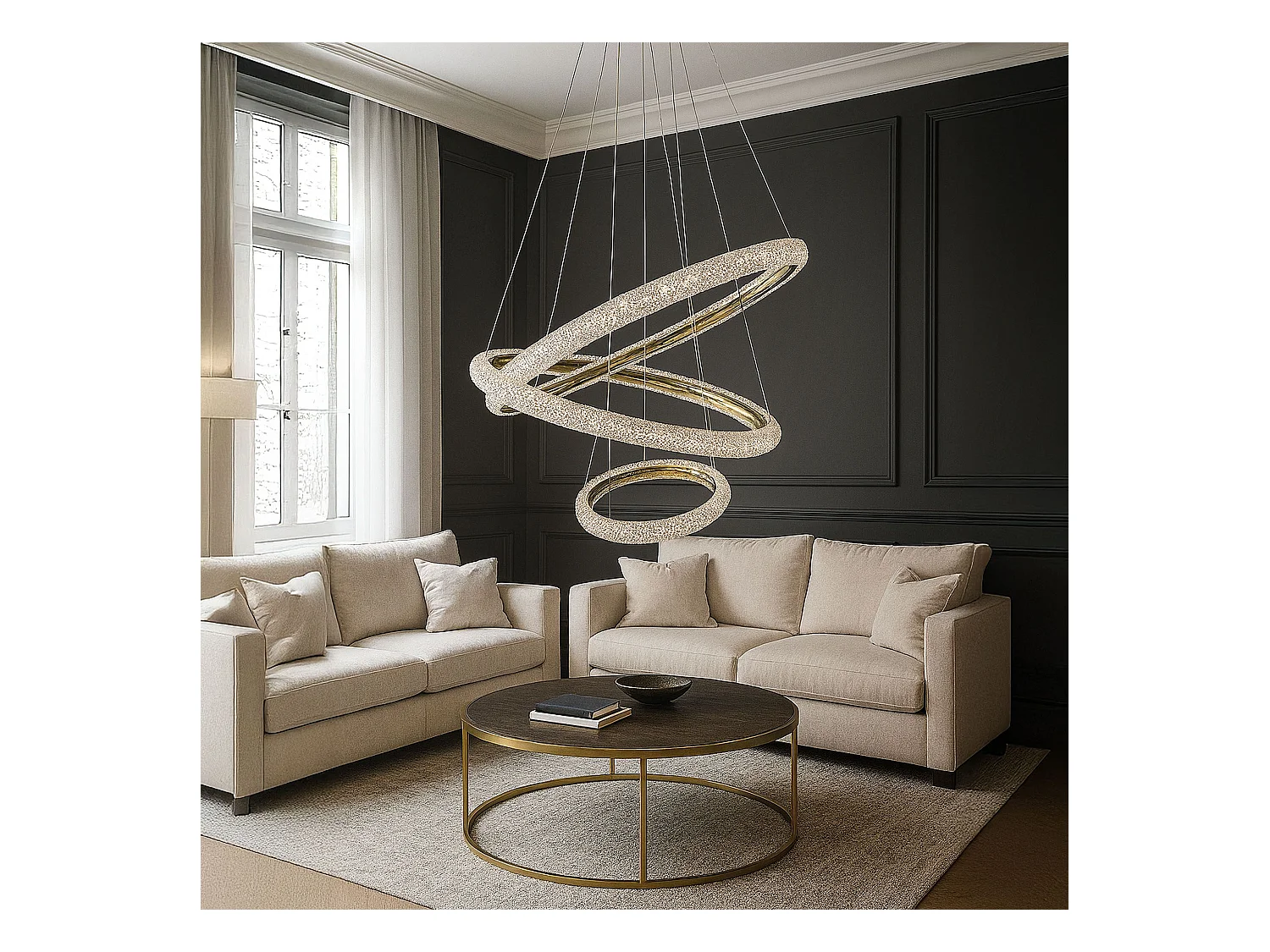 Lampe Suspendue Toolight LHJ042-CP3 Gold