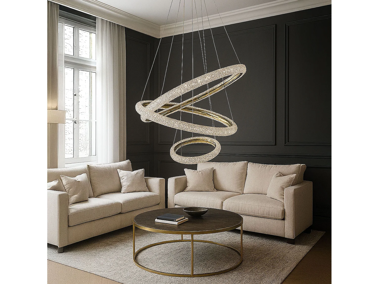 Lampe Suspendue Toolight LHJ042-CP3 Gold