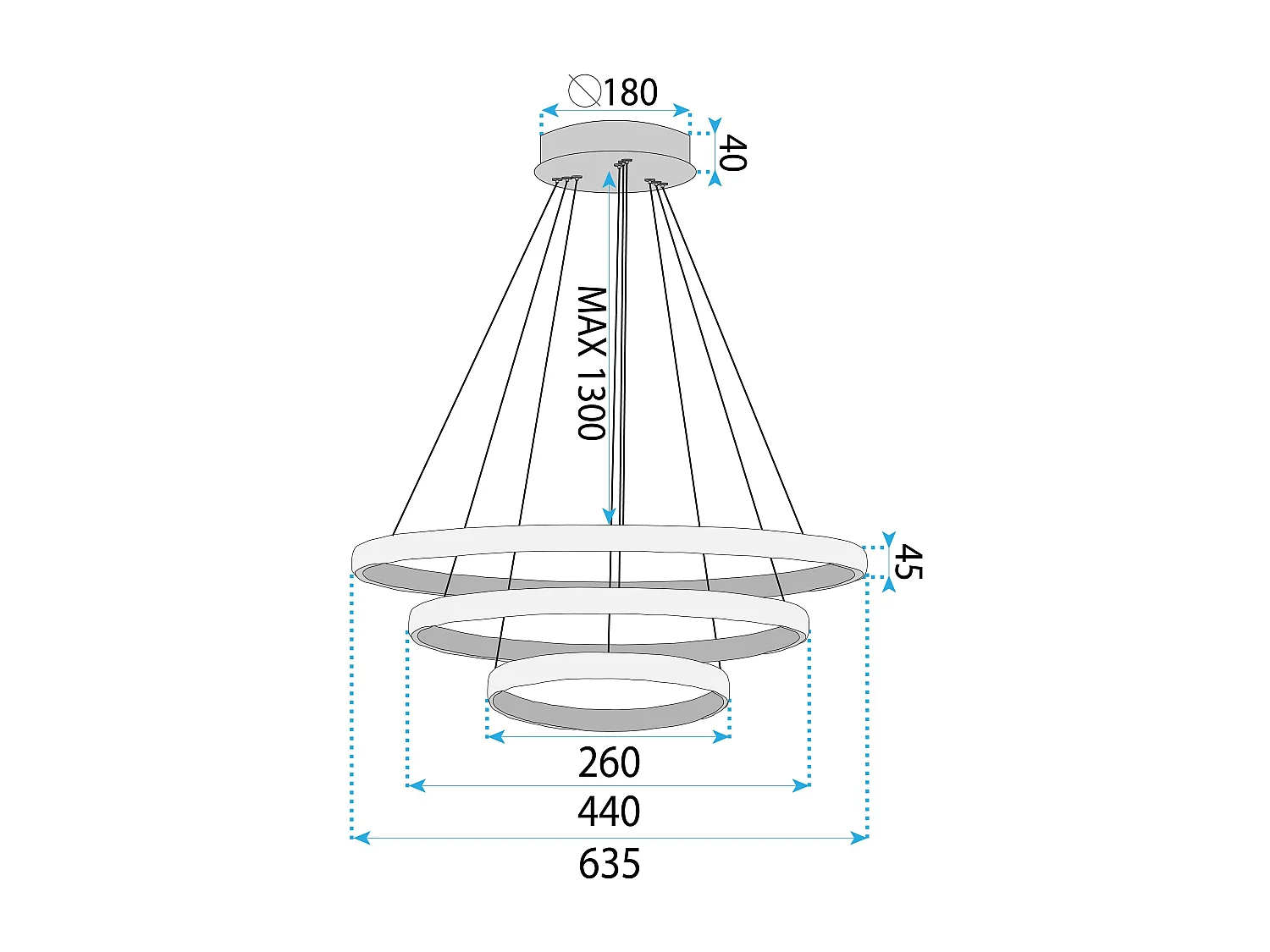 Lampe Suspendue Toolight LHJ042-CP3 Gold