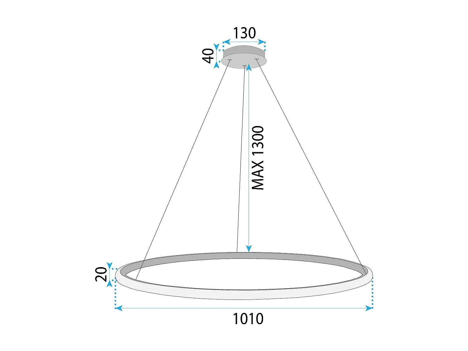 Lampe Suspendue Toolight LHJ003-CP 100 cm GOLD Gold