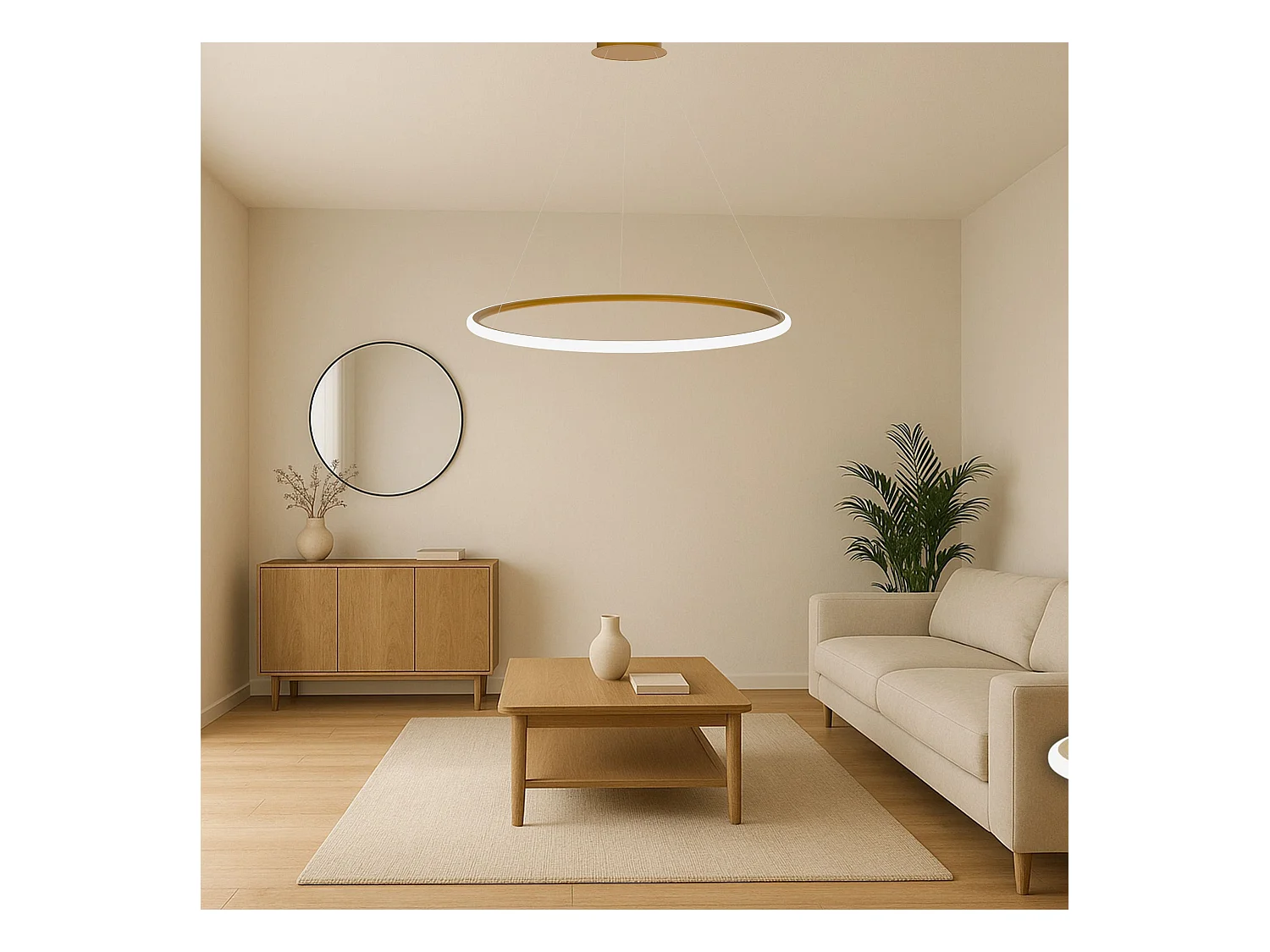 Lampe Suspendue Toolight LHJ004-CP 40 cm BRUSH GOLD Gold