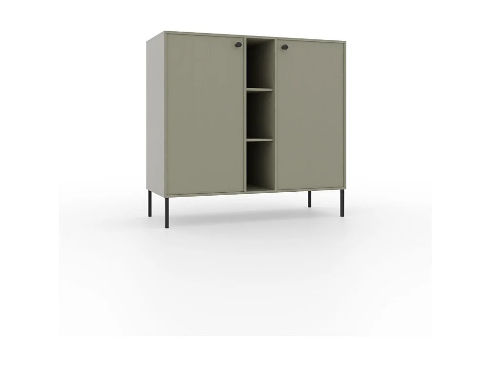 Credenza Tuli Combo/ante girevoli/piano del mobile/Verde