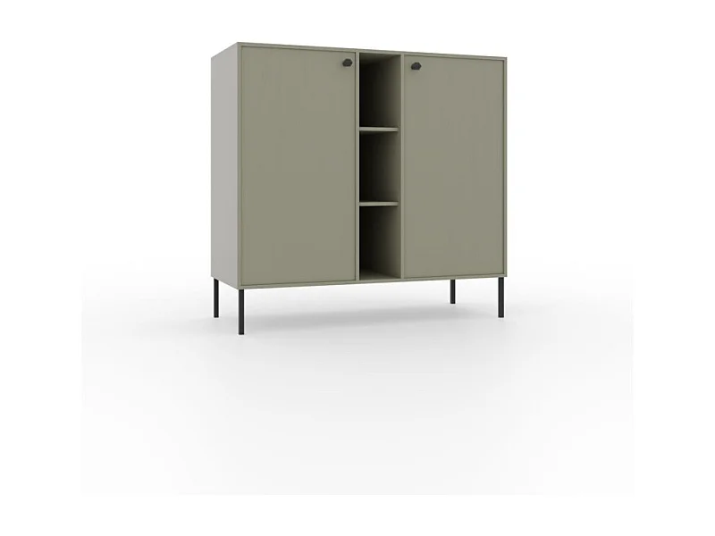 Credenza Tuli Combo/ante girevoli/piano del mobile/Verde