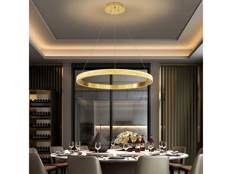 Candeeiro Suspenso Toolight LED APP1510-CP Gold