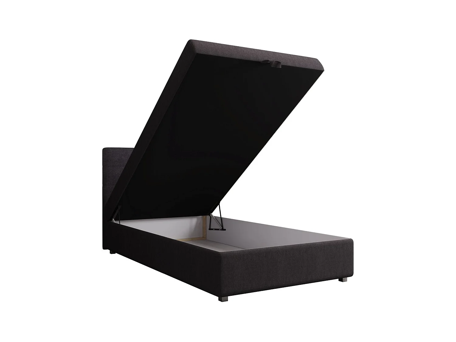 BEDANTE Lit boxspring FADO 2 80x200 Cosmic 97 Gris Lit Coffre Lit simple Lit d’hôtel