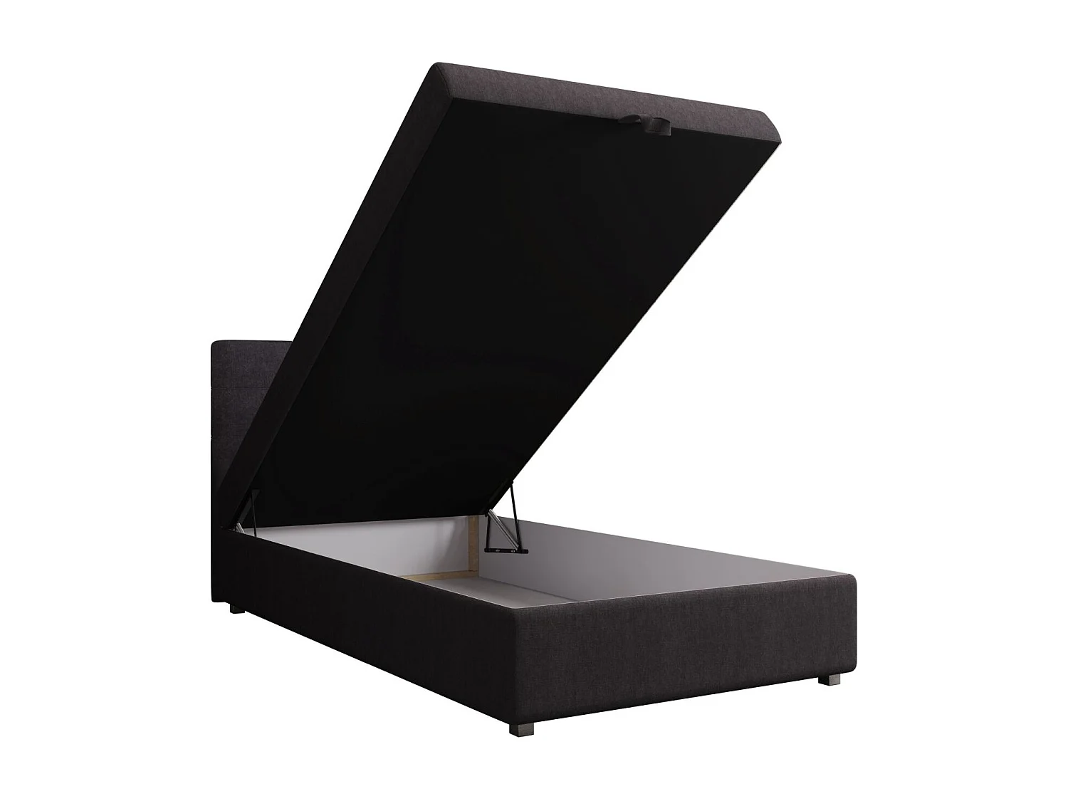 BEDANTE Lit boxspring FADO 2 80x200 Cosmic 97 Gris Lit Coffre Lit simple Lit d’hôtel