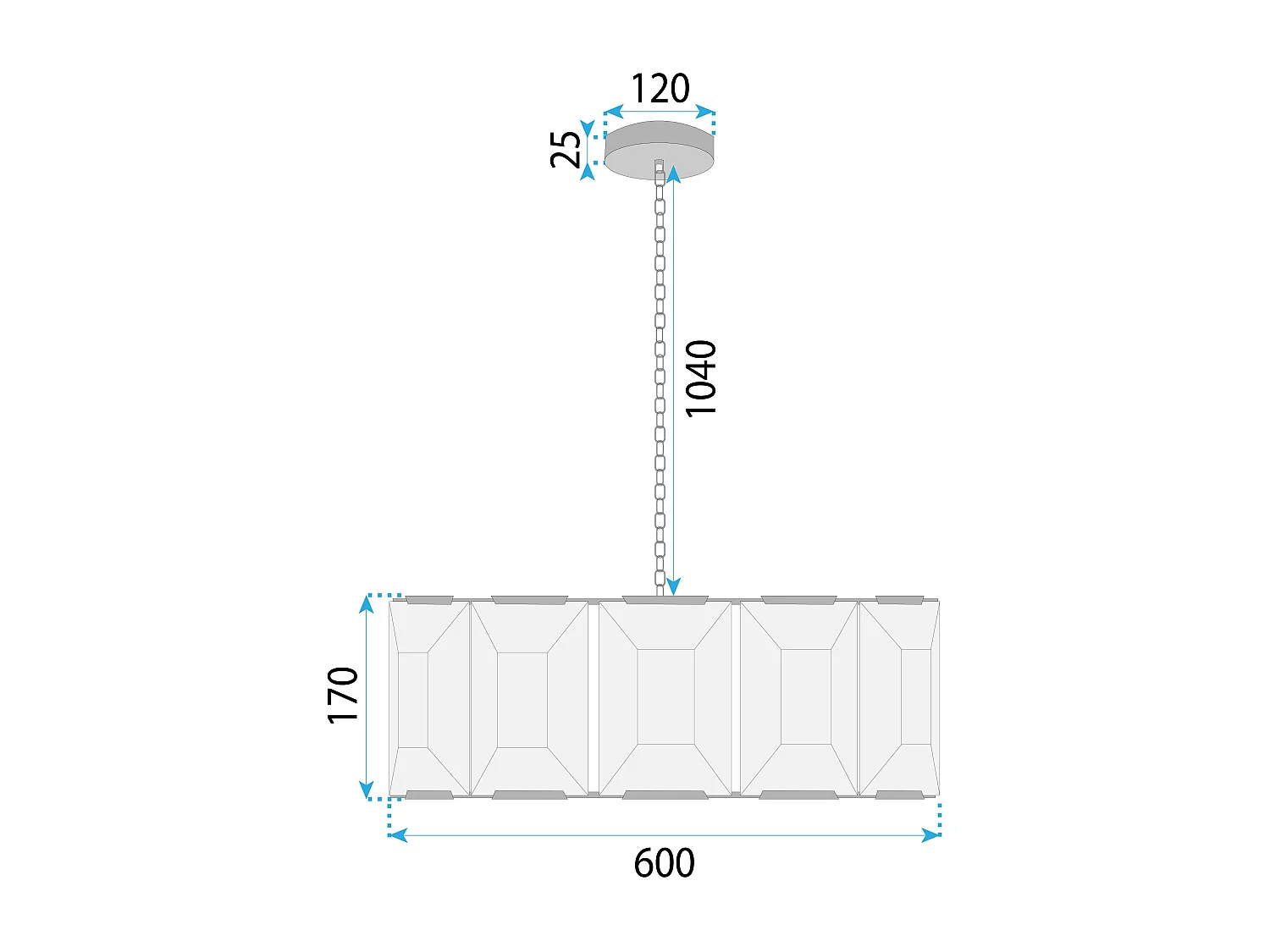 Hanglamp Toolight APP1797-8CP Gold
