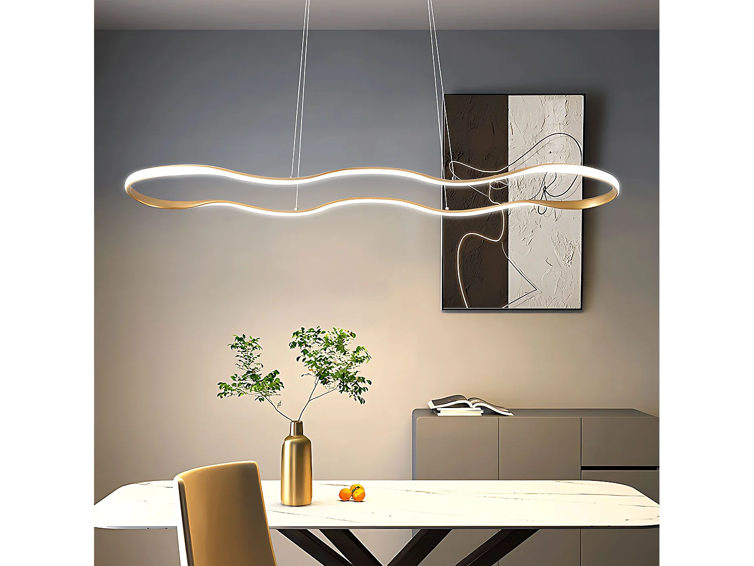 Lampe Suspendue Toolight LHJ027-CP Gold