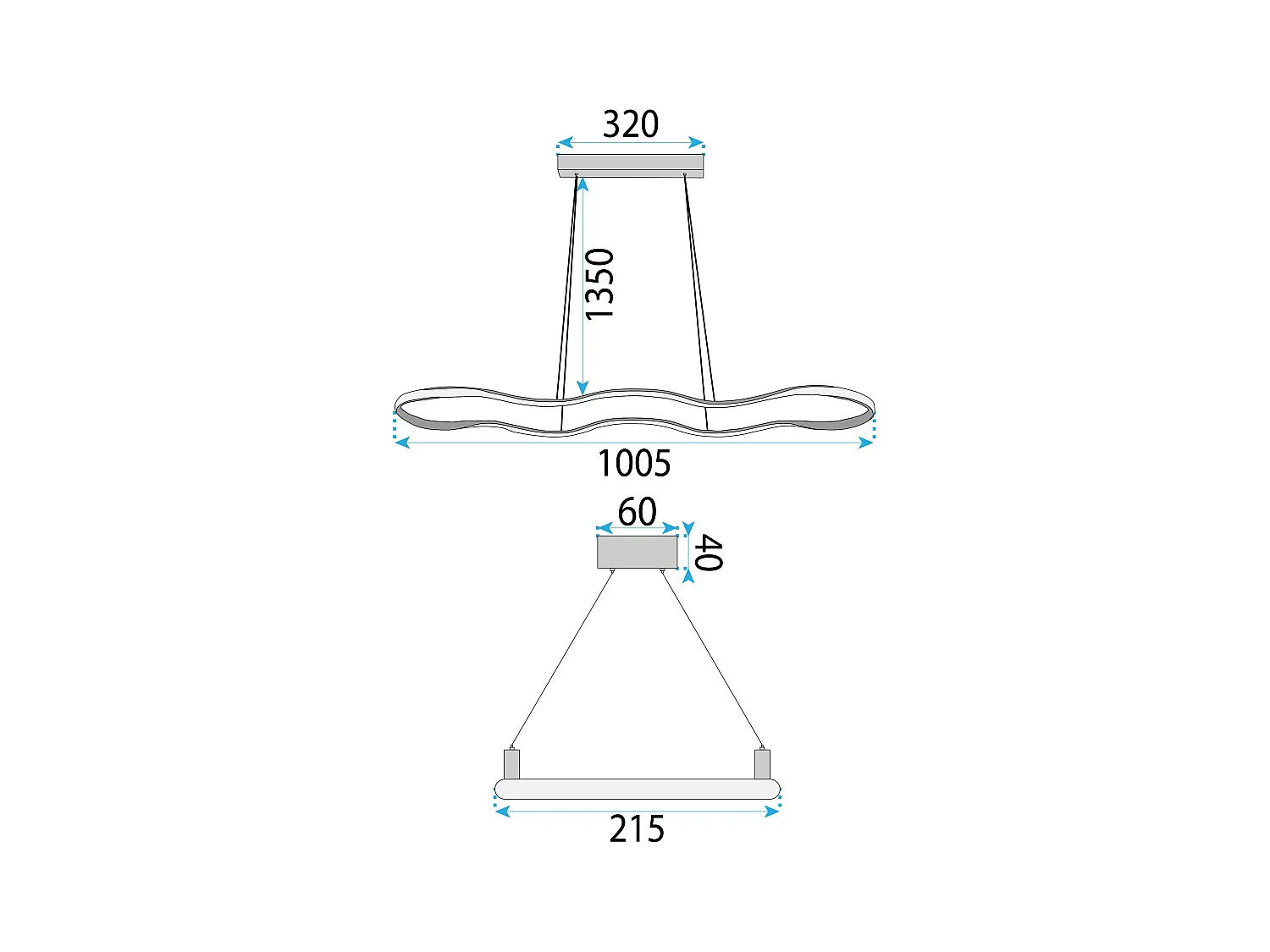 Lampe Suspendue Toolight LHJ026-CP Black