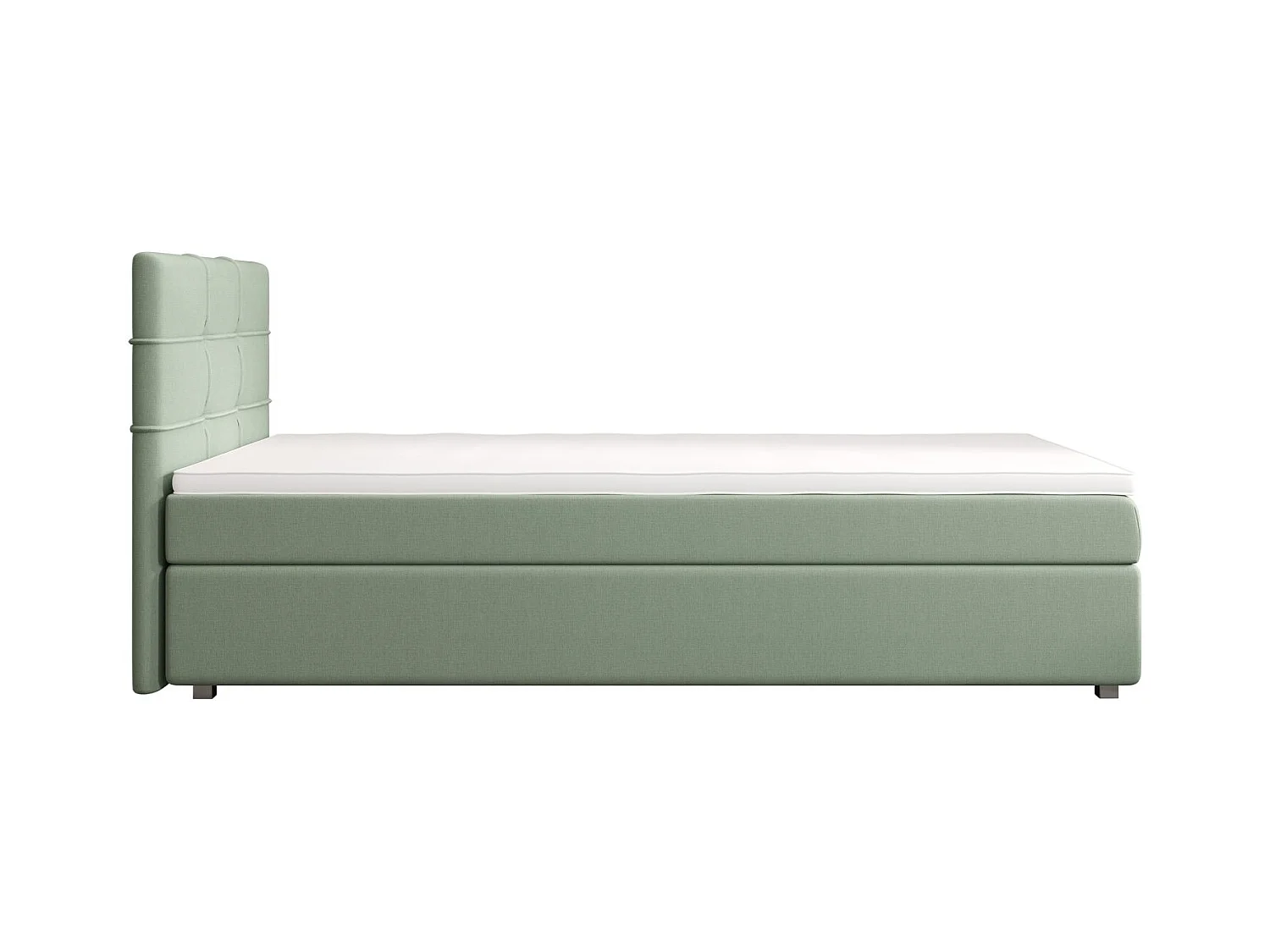 BEDANTE Lit boxspring FADO 1 80x200 Cosmic 16 Vert clair Lit Coffre Lit simple Lit d’hôtel