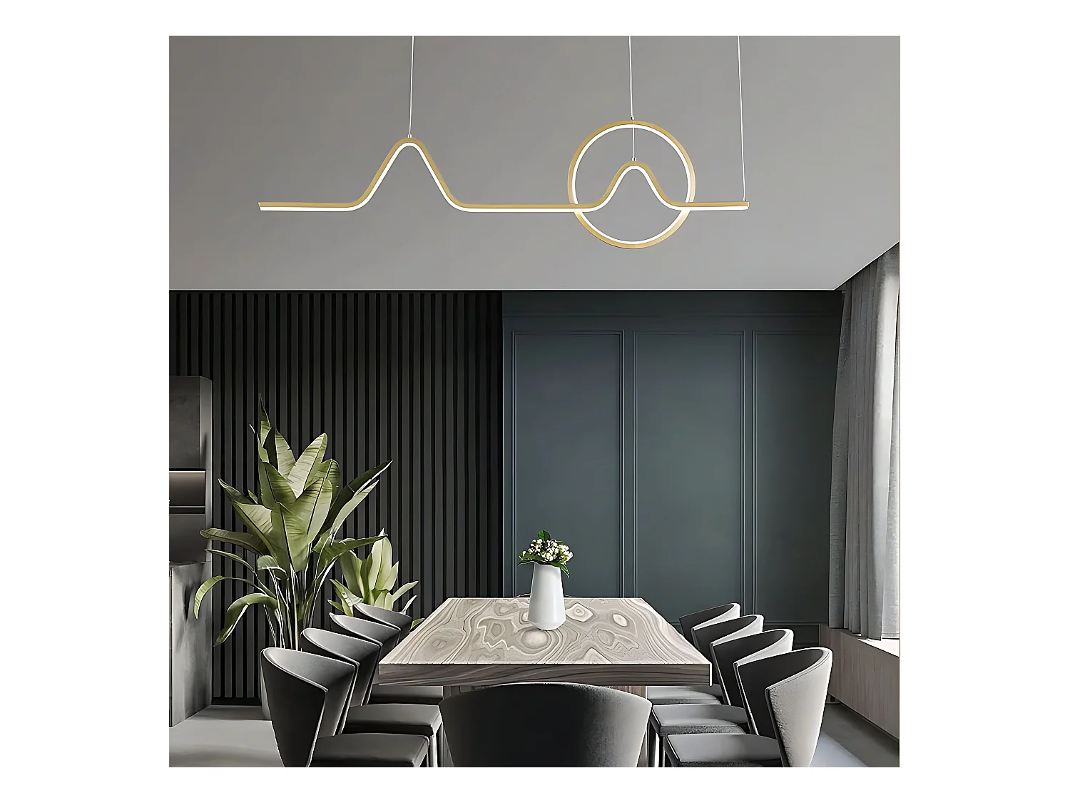 Lampe Suspendue Toolight HJ022-CP  Gold