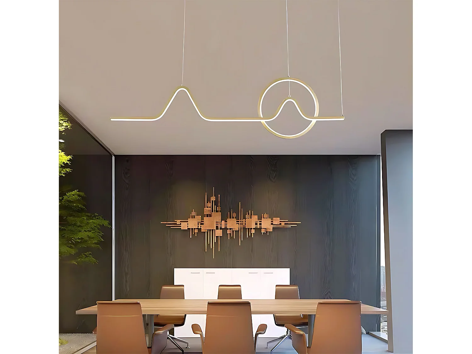 Lampe Suspendue Toolight HJ022-CP  Gold