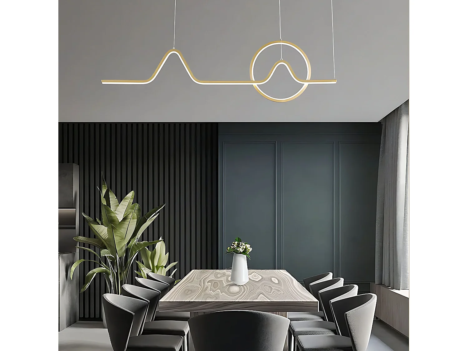 Lampe Suspendue Toolight HJ022-CP  Gold