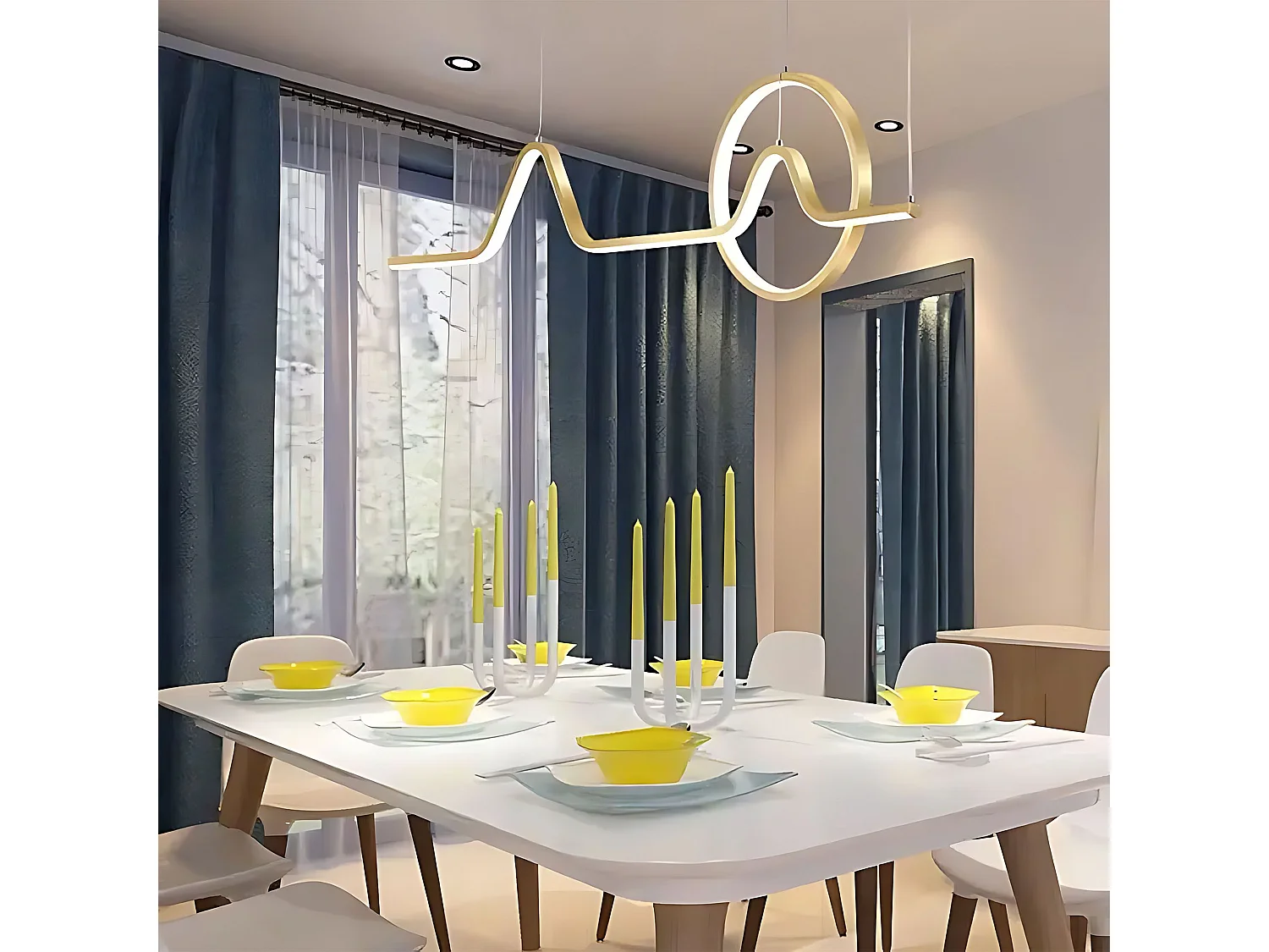 Lampe Suspendue Toolight HJ022-CP  Gold