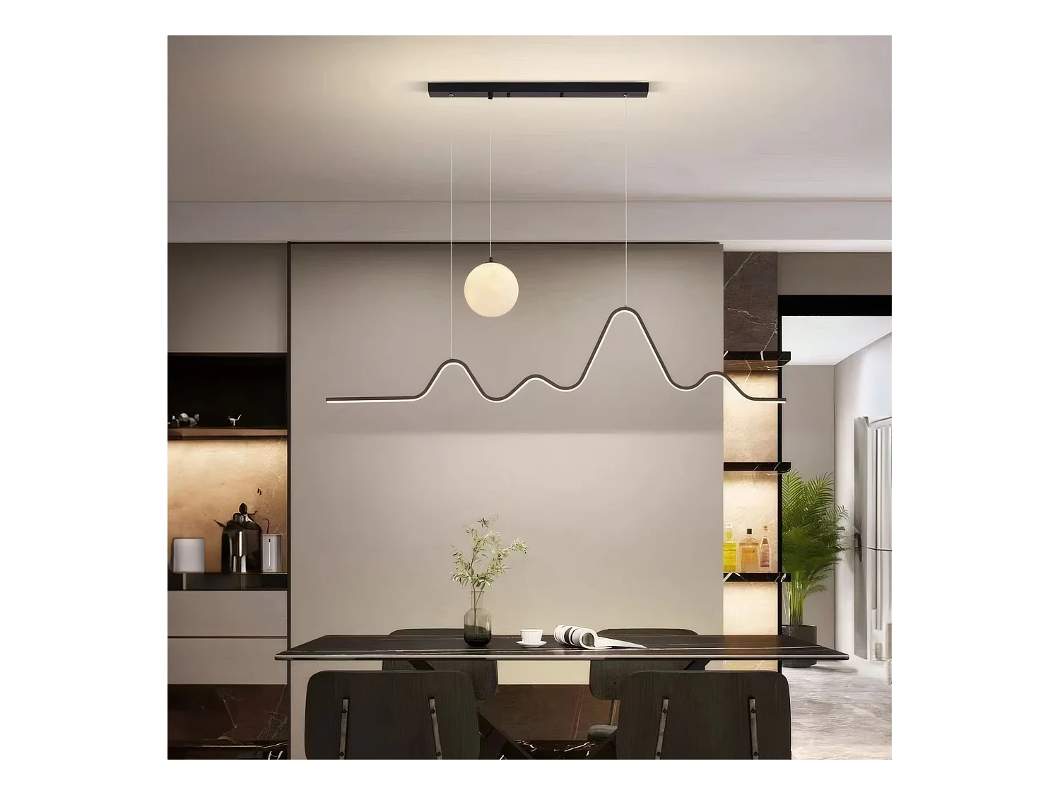 Lampe Suspendue Toolight LHJ033-CP Black