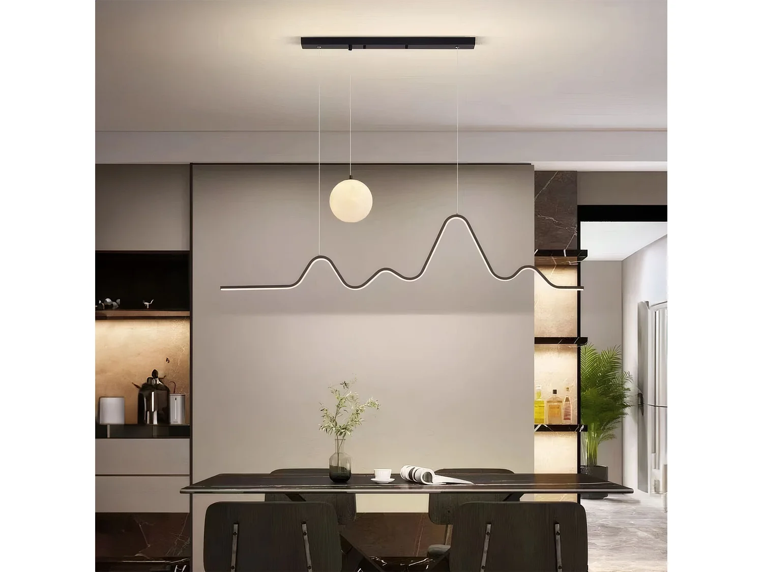 Lampe Suspendue Toolight LHJ033-CP Black