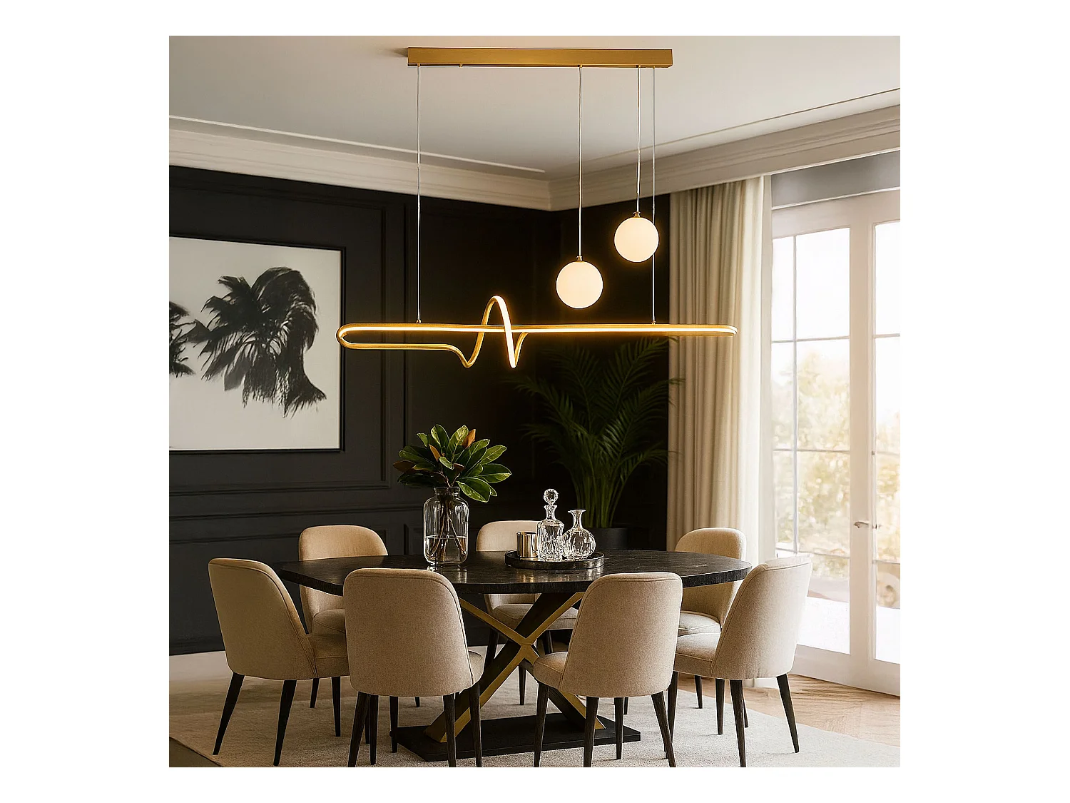 Lampe Suspendue Toolight LHJ039-CP Gold