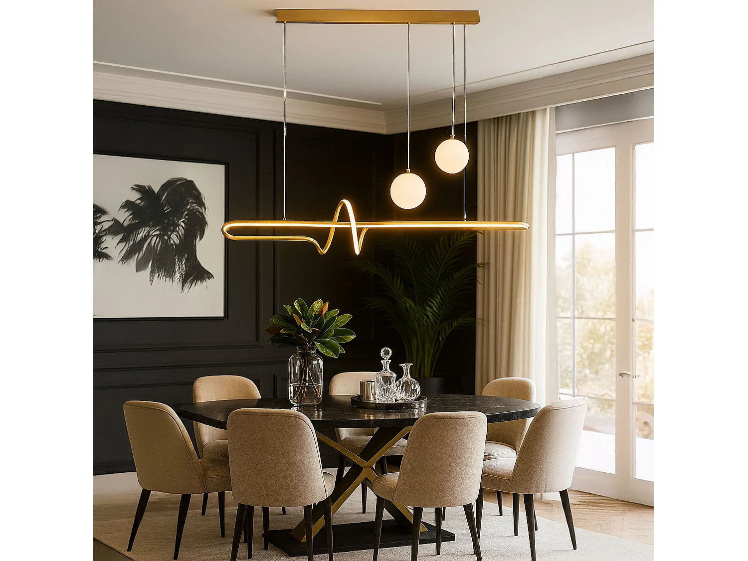 Lampe Suspendue Toolight LHJ039-CP Gold